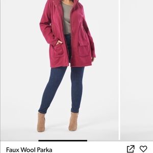 Faux Wool Parka